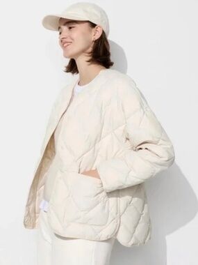 UNIQLO Pufftech Relaxed Quilted Jacket in Natural - L
